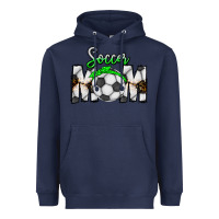 Navy Soccer Mom Heavyweight Hoodie - CowhideDigitalArt