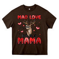 Chocolate Brown mad love for my mama Heavy Core Tee - MaliasSmallBusiness