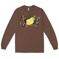 Chestnut Christmas Joy With Chick Long Sleeve Tee - RanaPortraitStore