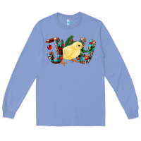 Colony Blue Christmas Joy With Chick Long Sleeve Tee - RanaPortraitStore