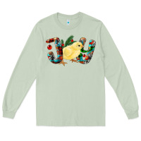 Matcha Christmas Joy With Chick Long Sleeve Tee - RanaPortraitStore
