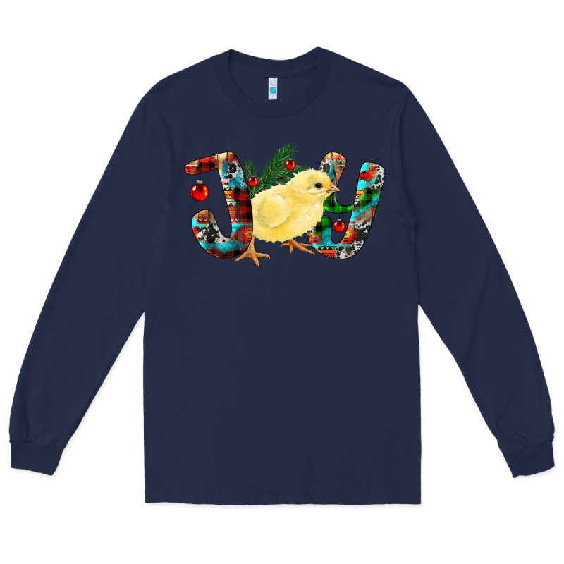 Christmas Joy With Chick Long Sleeve Tee by RanaPortraitStore | Teevron