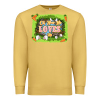 Antique Gold Oh how he loves us Easter Day Premium Sweatshirt - LillyAllenDesigns