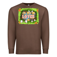 Chestnut Oh how he loves us Easter Day Premium Sweatshirt - LillyAllenDesigns