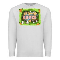 Dove Grey Oh how he loves us Easter Day Premium Sweatshirt - LillyAllenDesigns