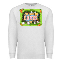 Oatmeal Heather Oh how he loves us Easter Day Premium Sweatshirt - LillyAllenDesigns