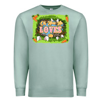 Seafoam Oh how he loves us Easter Day Premium Sweatshirt - LillyAllenDesigns