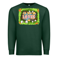 Sports Green Oh how he loves us Easter Day Premium Sweatshirt - LillyAllenDesigns