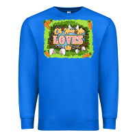 True Royal Oh how he loves us Easter Day Premium Sweatshirt - LillyAllenDesigns