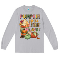 Moon Dust Pumpkin spice livin' my best life Long Sleeve Tee - NancyCooperArtShop
