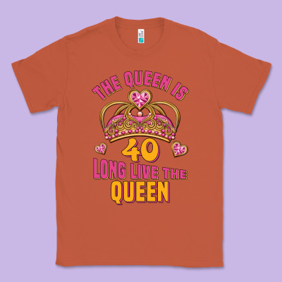 The Queen Is 40 Long Live The Queen Classic Tee Designed By Jasminsmagicworld