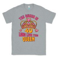 Heather Grey the queen is 40 long live the queen Classic Tee - Jasminsmagicworld