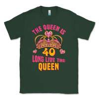 Sports Green the queen is 40 long live the queen Classic Tee - Jasminsmagicworld