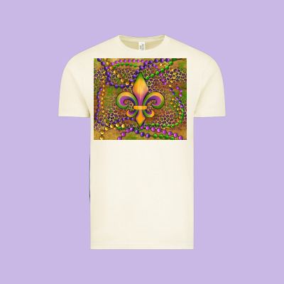 Mardi Gras Fleur De Lis Vintage Tee Designed By Ranaportraitstore