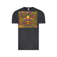 Vintage Black mardi gras fleur de lis Vintage Tee - RanaPortraitStore