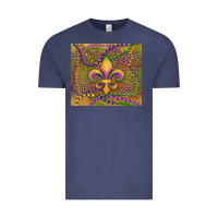 Vintage Denim mardi gras fleur de lis Vintage Tee - RanaPortraitStore