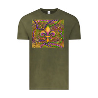 Vintage Olive mardi gras fleur de lis Vintage Tee - RanaPortraitStore