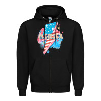 Black Merica leopard lightning bolt Zipper Hoodie - FaDigitalArtStudio