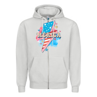 Dove Grey Merica leopard lightning bolt Zipper Hoodie - FaDigitalArtStudio