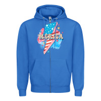 True Royal Merica leopard lightning bolt Zipper Hoodie - FaDigitalArtStudio