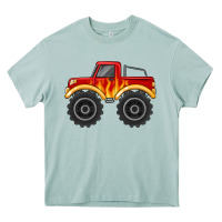 Arona monster truck with flames Heavy Core Tee - MaliasSmallBusiness