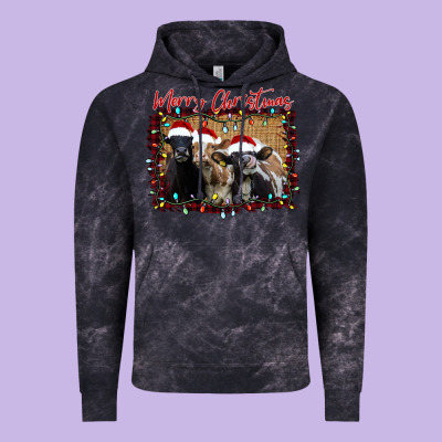 Merry Christmas Cows Vintage Hoodie Designed By Bettercallsaul