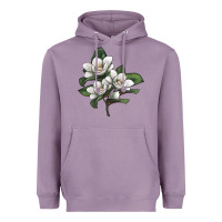 Lavender Magnolia Flower Illustration Heavyweight Hoodie - LillyAllenDesigns