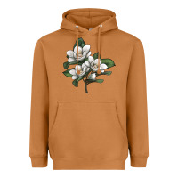 Meerkat Magnolia Flower Illustration Heavyweight Hoodie - LillyAllenDesigns