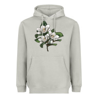 Moon Dust Magnolia Flower Illustration Heavyweight Hoodie - LillyAllenDesigns