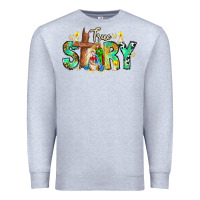 Heather Grey True Story Premium Sweatshirt - CowhideDigitalArt