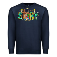 Navy True Story Premium Sweatshirt - CowhideDigitalArt