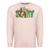 Pale Pink True Story Premium Sweatshirt - CowhideDigitalArt