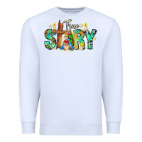 White True Story Premium Sweatshirt - CowhideDigitalArt
