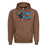 Chestnut She love Jesus and America too Zipper Hoodie - FaDigitalArtStudio