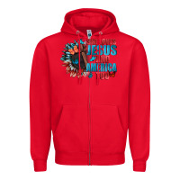 Red She love Jesus and America too Zipper Hoodie - FaDigitalArtStudio