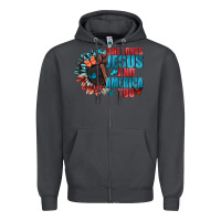 Smoke She love Jesus and America too Zipper Hoodie - FaDigitalArtStudio