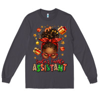 Smoke santa's favorite assistant afro messy bun Long Sleeve Tee - texasbilliewilder