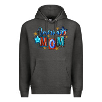 Charcoal Heather American mom 4th of july Premium Hoodie - FaDigitalArtStudio