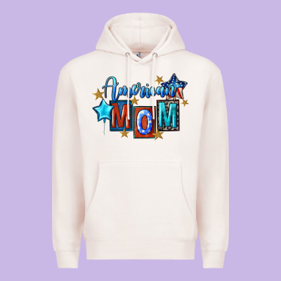 American Mom 4th Of July Premium Hoodie Designed By Fadigitalartstudio