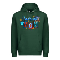 Sports Green American mom 4th of july Premium Hoodie - FaDigitalArtStudio