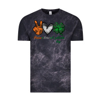 Cloud Black peace love st patrick's day Vintage Tee - Bettercallsaul