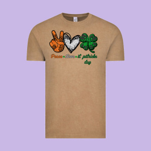 Peace Love St Patrick's Day Vintage Tee Designed By Bettercallsaul