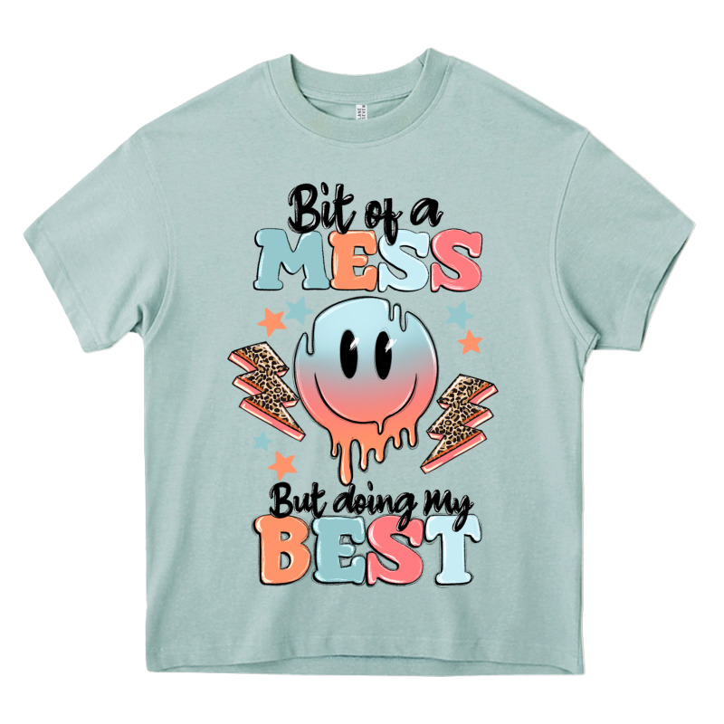 Bit Of A Mess But Doing My Best Heavy Core Tee by MaliasSmallBusiness | Teevron