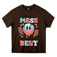 Chocolate Brown bit of a mess but doing my best Heavy Core Tee - MaliasSmallBusiness