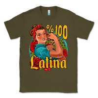 Army Green hundred percent latina strong woman Classic Tee - Jasminsmagicworld