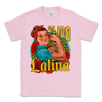 Bubblegum Pink hundred percent latina strong woman Classic Tee - Jasminsmagicworld