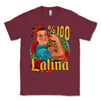 Burgundy hundred percent latina strong woman Classic Tee - Jasminsmagicworld
