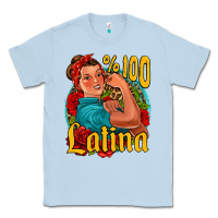 Dusty Blue hundred percent latina strong woman Classic Tee - Jasminsmagicworld