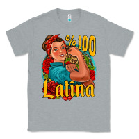Heather Grey hundred percent latina strong woman Classic Tee - Jasminsmagicworld