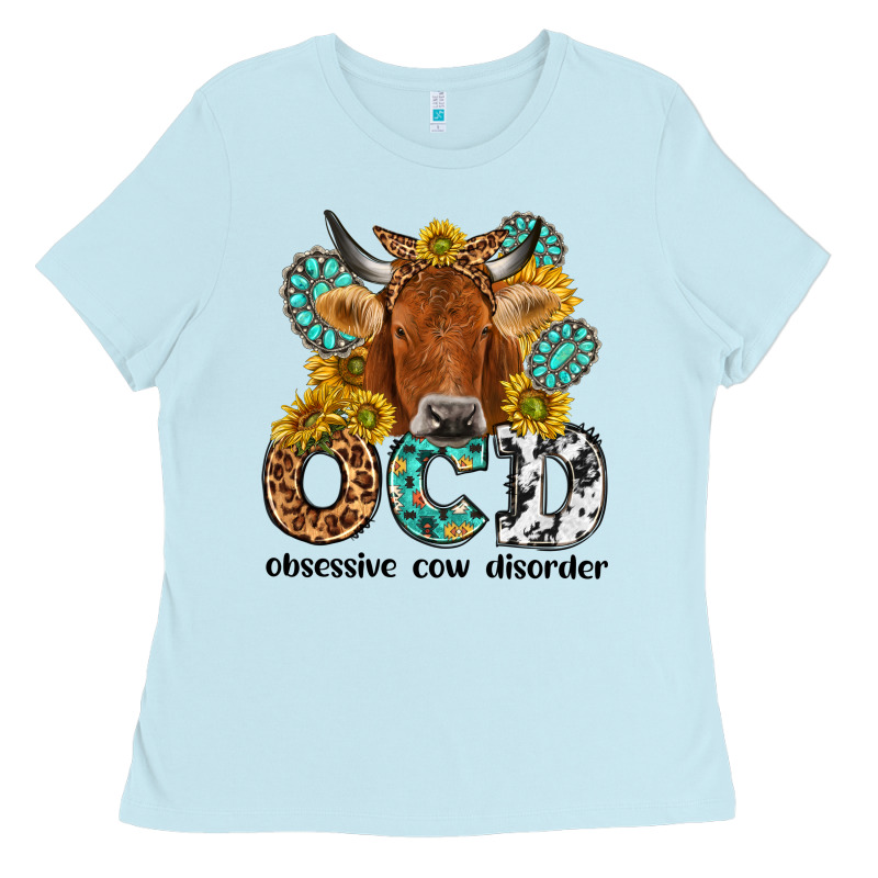 Obsessive Cow Disorder Ladies Tee by NancyCooperArtShop | Teevron